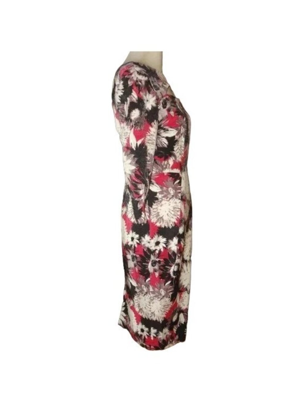 🆕 Debbie Shuchat Cutout Yoke Floral Print Dress 6-8 - Picture 5 of 8